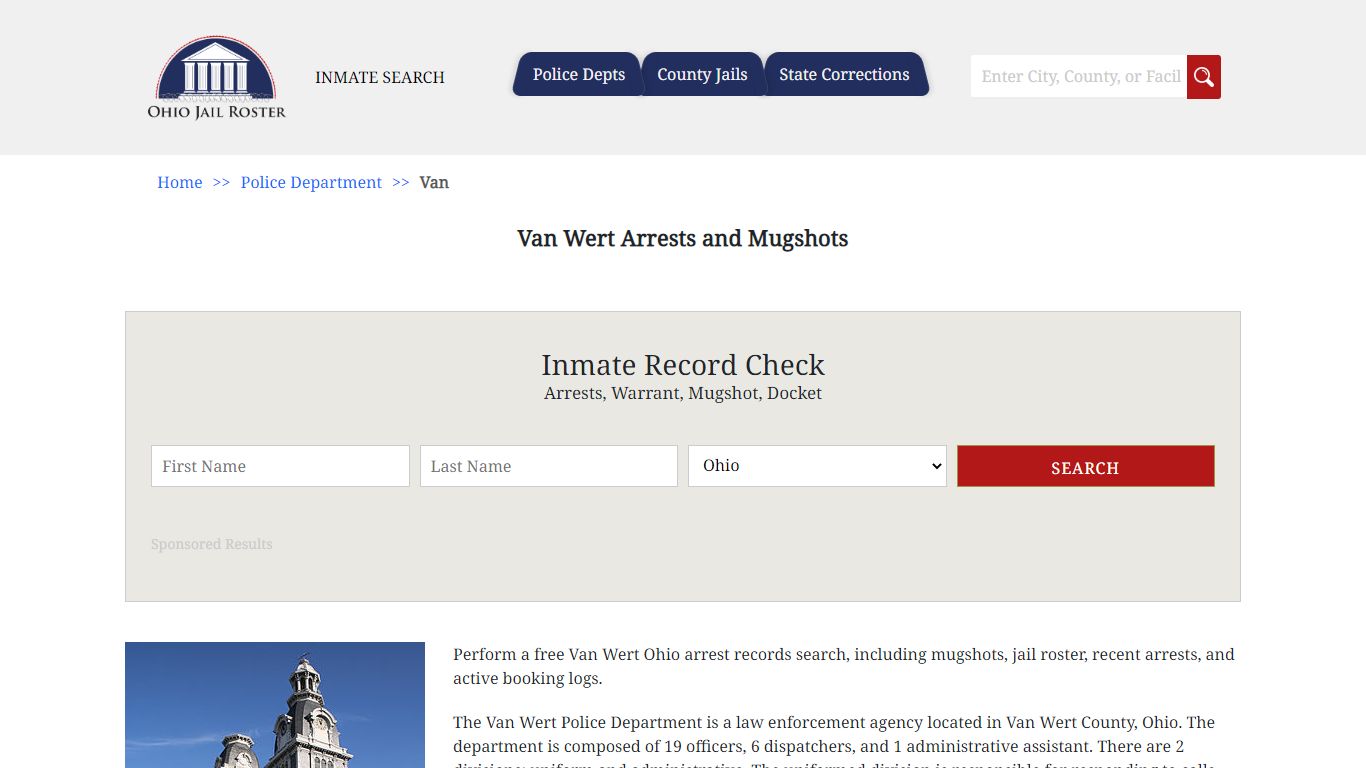 Van Wert Arrests and Mugshots - Jail Roster Search